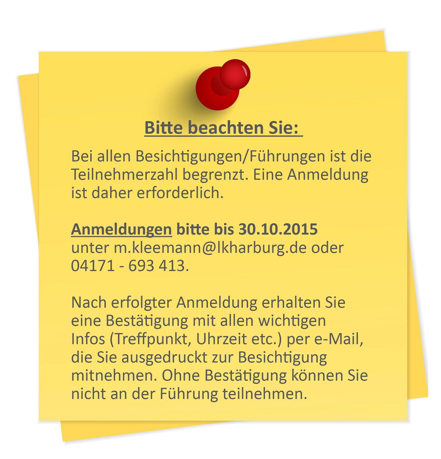 Teilnahme- und Anmeldehinweise TdW 2015 © Landkreis Harburg