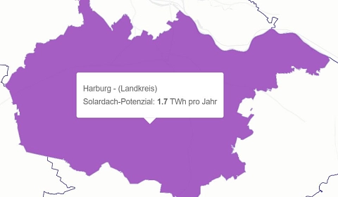 Solardach Potenzial im Landkreis Harburg, Solaratlas