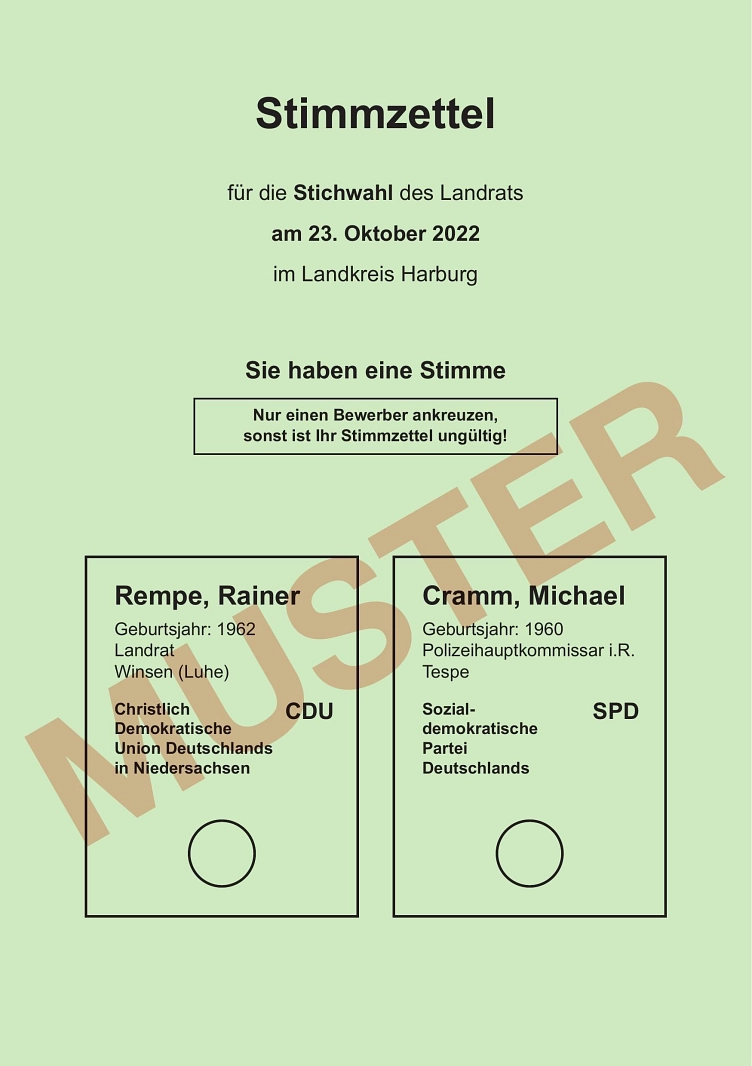 Stichwahl Landrat © Landkreis Harburg
